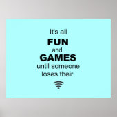 WiFi Internet Poster verliezen - Licht blauw (Voorkant)