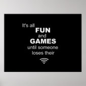 WiFi Internet Poster verliezen - zwart (Voorkant)