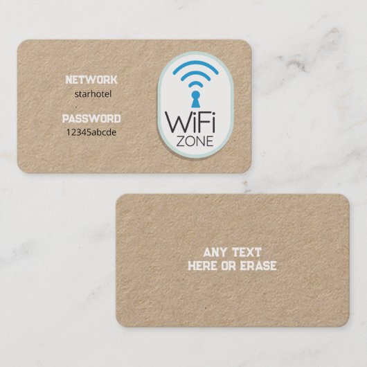 WiFi Internet Premium Visitekaartje (Voorkant / Achterkant)