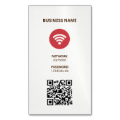 WiFi Internet QR code Magnetisch Visitekaartje (Voorkant Verticaal)