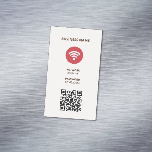 WiFi Internet QR code Magnetisch Visitekaartje (Voorbeeld)