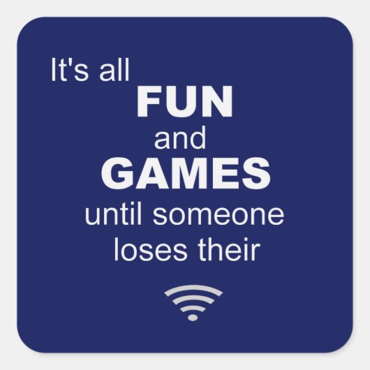 WiFi Internet sticker verliezen - Blauw (Voorkant)