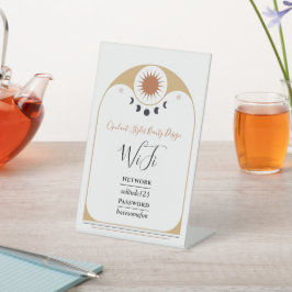 WiFi Internet-wachtwoord elegant Beauty Salon Reclamebord Met Voetstuk