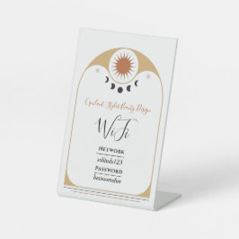 WiFi Internet-wachtwoord elegant Beauty Salon Reclamebord Met Voetstuk