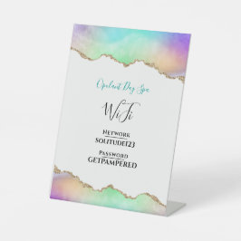 WiFi Internet Wachtwoord Elegant Day Spa Reclamebord Met Voetstuk