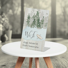 WiFi Internet Wachtwoord Vakantie Lake House Pedes Reclamebord Met Voetstuk