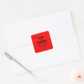 WiFi-internetsticker verliezen - rood Vierkante Sticker (Envelop)