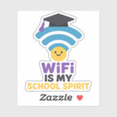 WiFi is mijn school geest grappig studentenleven v Sticker (Vel)
