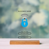 WiFi Key tech logo sjabloon Acryl Sign Bord (Neutraal)