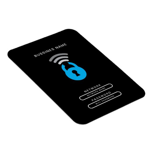 WiFi Key tech logo sjabloon Magneet (Rechterzijde)