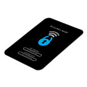 WiFi Key tech logo sjabloon Magneet (Linkerzijde)
