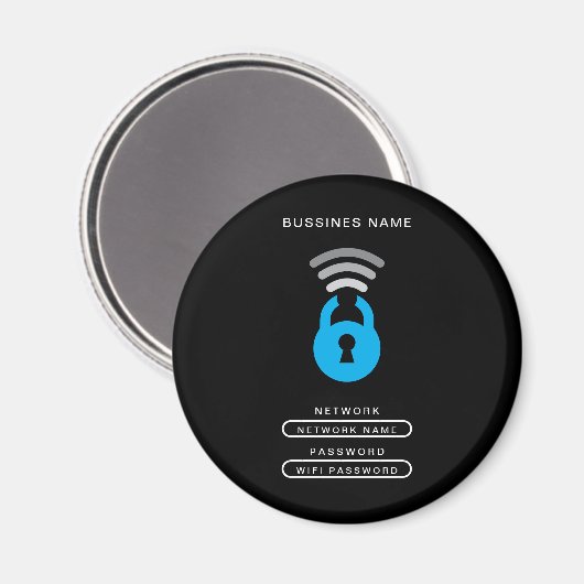WiFi Key tech logo sjabloon Magneet (Voorkant / Achterkant)