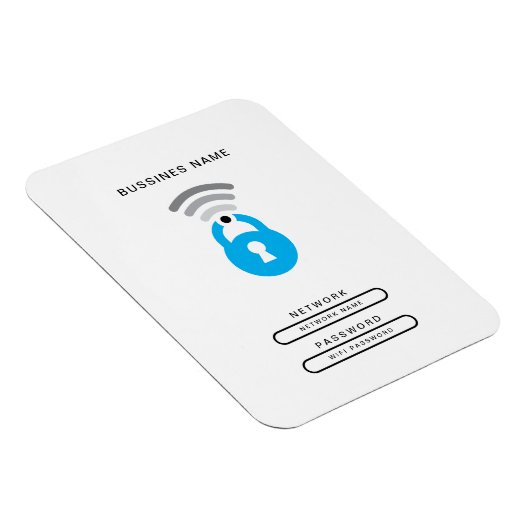 WiFi Key tech logo sjabloon Magneet (Rechterzijde)