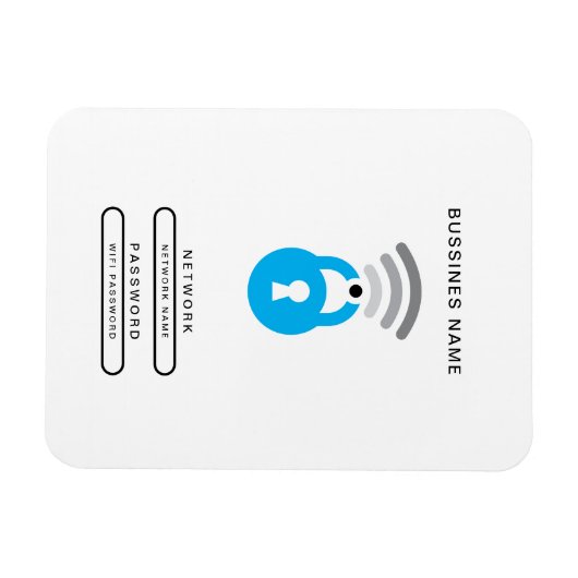 WiFi Key tech logo sjabloon Magneet (Horizontaal)