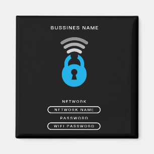WiFi Key tech logo sjabloon Magneet