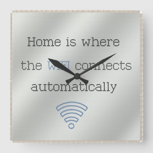 WIFI-klok voor interactief startpunt Vierkante Klok (Voorkant)