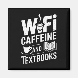 Wifi Koffie En Leerboeken Magneet