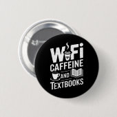 Wifi Koffie En Leerboeken Ronde Button 5,7 Cm (Voorkant /achterkant)