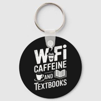 Wifi Koffie En Leerboeken Sleutelhanger