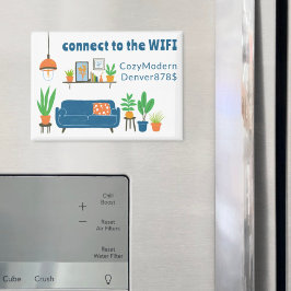 WIFI Login Wachtwoord Knus Woonkamer Bank  Magneet