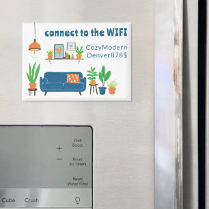 WIFI Login Wachtwoord Knus Woonkamer Bank  Magneet