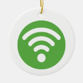 WiFi-Logo Keramisch Ornament (Voorkant)
