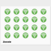 WiFi-Logo Ronde Sticker (Vel)