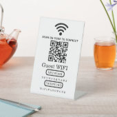 WiFi / Menu QR Code Bord Reclamebord Met Voetstuk (Insitu)