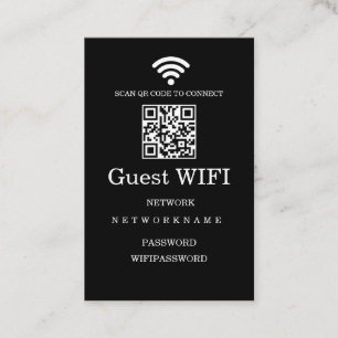 Wifi Modern Netwerk QR-code Zakelijke kaart Visitekaartje