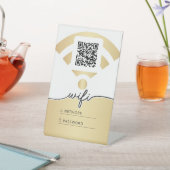 Wifi-naam en -wachtwoord reclamebord met voetstuk (Insitu)