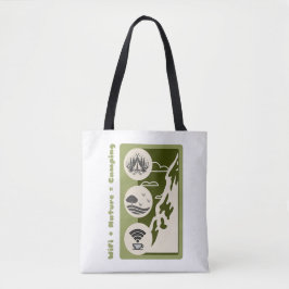 WiFi + natuur = campingavontuur camping Tote Bag