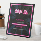 Wifi Neon Sign Roze Reclamebord Met Voetstuk (Insitu)