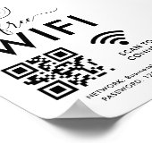 WiFi-netwerk en QR-codescan voor zakelijke klanten Poster (Hoek)