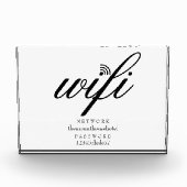 Wifi Netwerk en Wachtwoord Bord Fotoblokken (Voorkant)