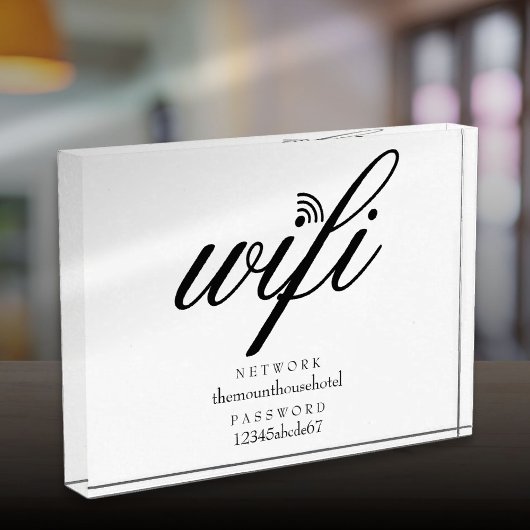 Wifi Netwerk en Wachtwoord Bord Fotoblokken