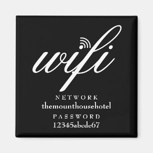 Wifi Netwerk en Wachtwoord Bord Magneet