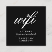 WiFi-netwerk en wachtwoord Guest Kaart Vierkante Visitekaartje (Voorkant)