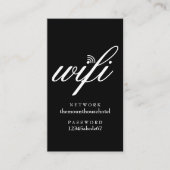 WiFi-netwerk en wachtwoord Guest Kaart Visitekaartje (Voorkant)