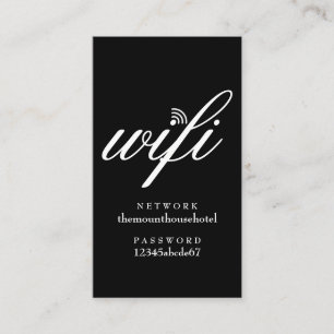 WiFi-netwerk en wachtwoord Guest Kaart Visitekaartje