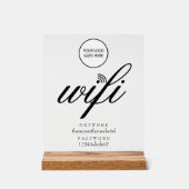 Wifi Netwerk en Wachtwoord Logo Acryl Bord (Voorkant)