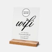 Wifi Netwerk en Wachtwoord Logo Acryl Bord (Hoek)
