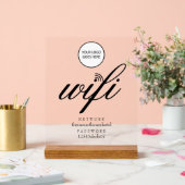 Wifi Netwerk en Wachtwoord Logo Acryl Bord (Huwelijk)