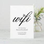 WiFi-netwerk en wachtwoord ondertekenen Gast Kaart (Staand voorkant)