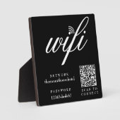 Wifi Netwerk en Wachtwoord QR Code Bord Fotoplaat (Voorkant)