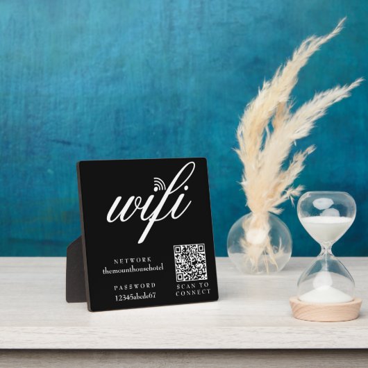 WiFi-netwerk en wachtwoord QR Code Sign Fotoplaat (Insitu)