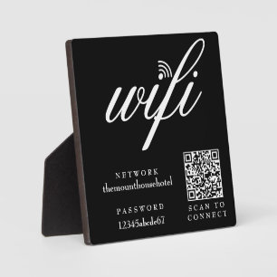 WiFi-netwerk en wachtwoord QR Code Sign Fotoplaat
