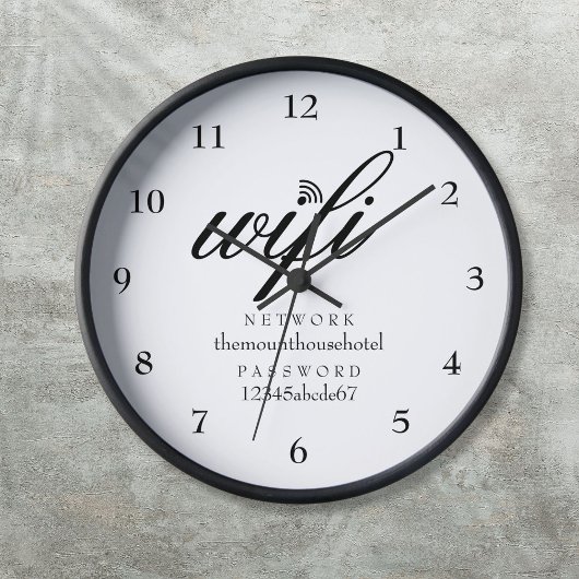 Wifi-netwerk en wachtwoord teken gast