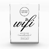 Wifi Netwerk en Wachtwoord Teken Uw Logo Fotoblokken (Voorkant)