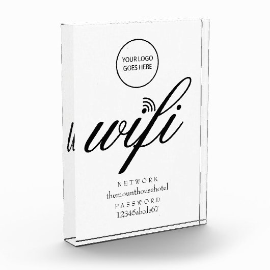 Wifi Netwerk en Wachtwoord Teken Uw Logo Fotoblokken (Links)