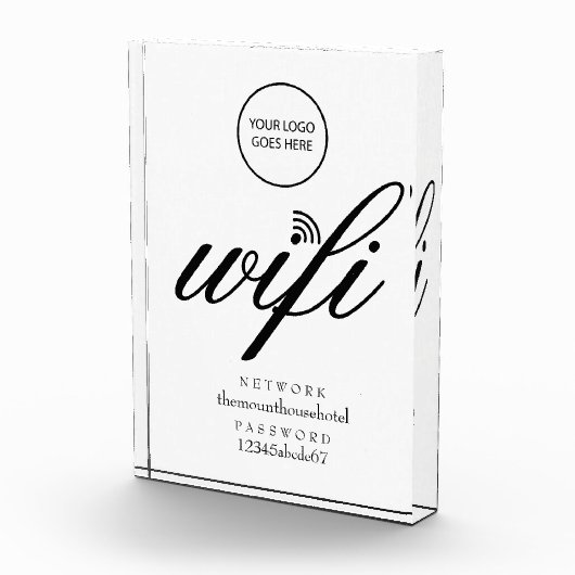 Wifi Netwerk en Wachtwoord Teken Uw Logo Fotoblokken (Rechts)